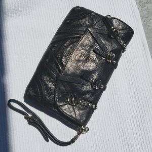 Guess Black Leather Wristlet